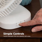 IRIS USA 5" Battery Operated Travel Fan, D-Battery Powered, Camping, White | Compact Foldable Personal Fan, Portable Travel Mini Desk Fan, Office Bedside Picnic Camping Outdoor - Image 5