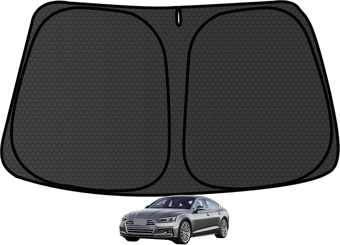 A5 Windshield Sun Shade for Audi A5 2008-2015 2016 2017 Blocks UV Rays Accessories,1:1 Custom Foldable Thickened Wear-Resistant Front Window Sunshade Visor,Keeps Your Car Cooler by Achaltiza