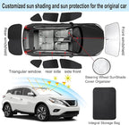 TINGLU Window Shades for Nissan Murano 2015-2024 Accessories Car Side Full Windows Rear Triangular Windshield Sun Shade Sun UV Rays & Privacy Protection for Camping,Napping,and Relaxing 8PCS - Image 3