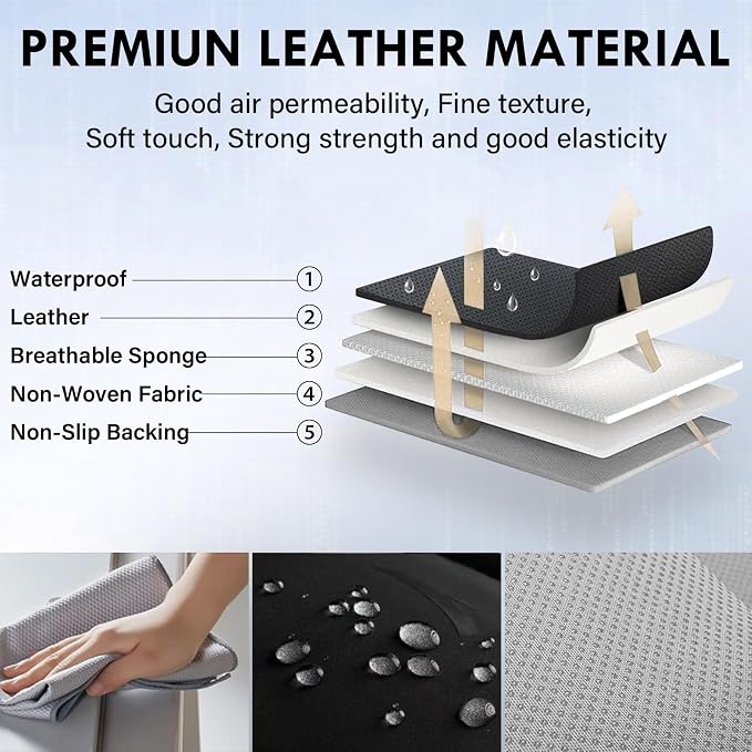 Coverado Seat Covers Front Seats, Purple Car Seat Cover with Lumbar Support, Waterproof Car Seat Cushion, Front Car Seat Covers Leatherette Car Seat Protector Universal Fit Most Cars - Image 5