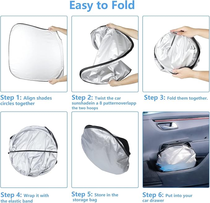 Windshield Sun Shade Car Accessories for Kia Telluride 2020-2025 | HOHUIGO Front Window Sunshade Custom Fit Kia Telluride Car Sun Visor windshield Sunshade UV Protector for Heat Shield Cover - Image 6