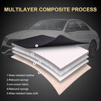 IKABEVEM Car Seat Covers Fit for Infiniti QX30 2017-2019: Front Seats Covers Auto Interior Accessories, Faux Leather Waterproof Seat Cushions Vehical Cover (Black&Grey) - Image 4
