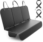 Dog Car Seat Cover for Back Seat, 60/40 Split with Armrest Access | 52" Wide • Water-Resistant Oxford • Non-Slip Backing • Black • Family Cars, Compact SUVs & Compact MPVs by Unknown