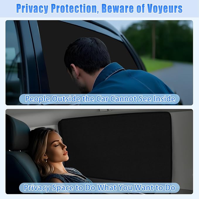 ZATOOTO Magnetic Car Window Shades Rear Window Cover Privacy 21.2×39.3Inch | Light Blocking Sun Shades for Camping, Stay Cool & UV Protection, Rear Window Sunshade for Babies - Image 5