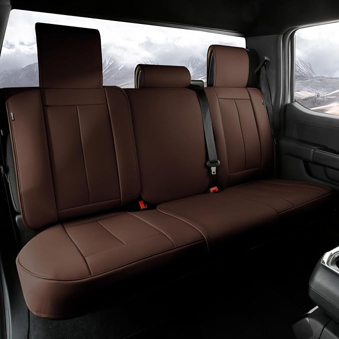 Coverland Custom SUV Car Seat Covers for 1998-2008 Subaru Forester | Premium Waterproof Faux Leather Non-Slip Memory Foam Airbag Compatible Custom Fit Interior Protector [Rear Seat-Dark Brown] by Coverland