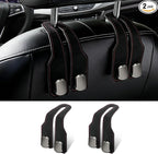 2 Pack Car Seat Headrest Hooks for Purses and Bags, Car Purse Holder With Double Metal Hooks, Headrest Back Seat Handbags Hook, Universal Car Purse Hanger, Cute Car Hanging Accessories, Black by HCKTADD