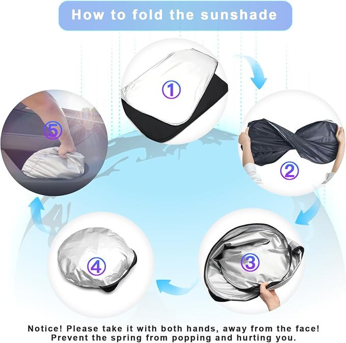 SXCY for 2022-2024 2025 2026 Toyota GR86 Windshield Sunshade for 2023-2025 2026 Toyota GR86 Premium Accessories 2013-2026 Subaru BRZ Sun Shade Foldable Sun Shield 2024 2025 2026 GR86 Sun Protector - Image 7
