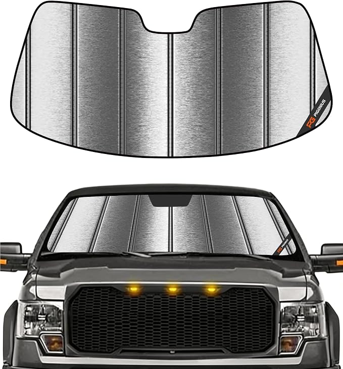 Pigenius Windshield Sunshade for Ford F-150 2009-2014 Custom Front Window Sun Shade - Metallic by Pigenius