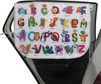 Car Window Shades for Side Windows Baby and Kids,Car Back Window Sun Shade Covers,Strong Magnetic Sunshades Curtains for Truck,27.5" x 19.5" (Animal Alphabet) by LoyaGour