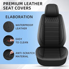 Car Seat Covers Fit for Mazda CX-7 2007-2012 Full Set | Faux Leather Waterproof Automotive Seat Protectors,Compatible with Airbags,Easy to Install,5 Seats Black - Image 5