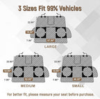 Pet Bench Seat Covers for Mid-Size Sedans and SUVs, Heavy Duty Nonslip Car Seat Protector for Child Car Seat, Waterproof Back Seat Covers for Dogs and Kids, Armrest & Seatbelt Access(Grey) - Image 7