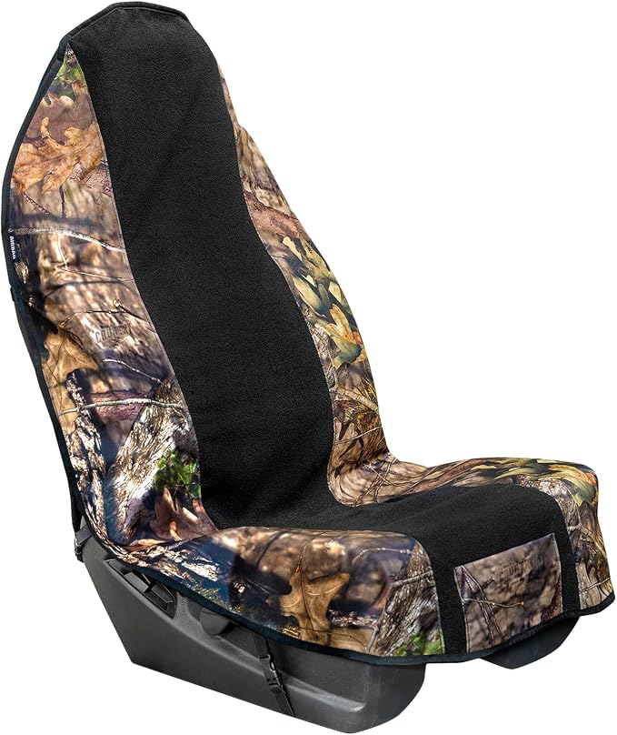 Season Guard Mossy Oak Camo Car Seat Cover Towel Protector; Great for After Gym Workouts, Dogs, Kids, and Outdoor Activities; Universal Fit for Cars SUVs MiniVans Trucks, EZ fit, Non Slip Grip, 1pc by SeasonGuard