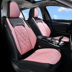 Coverado Leather Seat Covers, Car Seat Covers Full Set, Waterproof Faux Leather Pink & Black Seat Covers, Car Seat Protectors 5 Seats, Automotive Seat Covers Universal Fit for Most Cars SUV Trucks - Image 9
