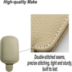 GoldenLife Sunglass Holder for Car, Magnetic Leather Sunglasses Holder and Ticket Card Clip, Car Visor Accessories, 2 Packs（Beige） - Image 5