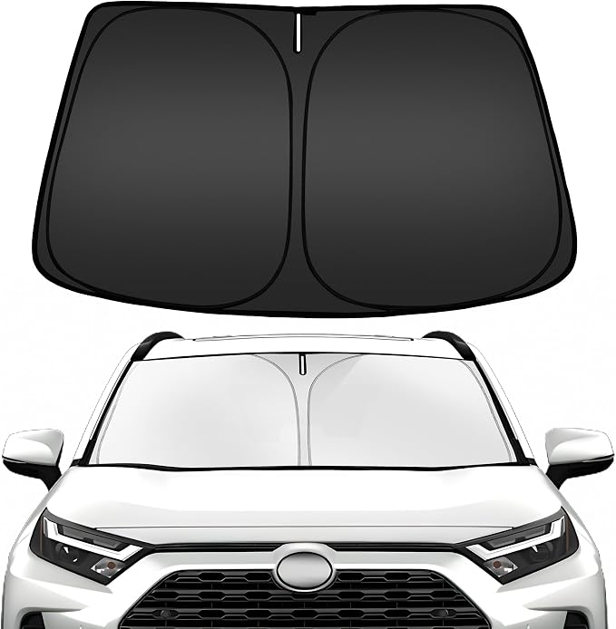 ARISMOTOR Windshield Sun Shade for Toyota RAV4 2019-2026, | Custom Fit, Foldable, Front Window Sunshade Sun Visor Protector, Block UV Rays, Keep Car Cooler by ARISMOTOR