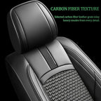 Fit Rogue Car Seat Covers for Nissan Rogue 2014-2024 2025 2026 -Upgraded Premium Breathable Cooling Ice Silk Leather Seat Covers,All-Weather Breathable Seat Cushion Protector,Full Set,Black - Image 3