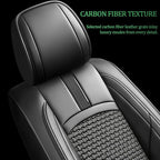Fit Frontier Car Seat Covers for Nissan Frontier 2009-2025 2026-Upgraded Premium Breathable Cooling Ice Silk Leather Seat Covers,All-Weather Breathable Seat Cushion Protector,Full Set,Black - Image 3