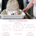 YOPCDJ 3PCS Clear Toiletry Bag,TSA Approved Travel Makeup Pouch with Zipper for Cosmetics and Toiletries, Diaper Bag Organizer Pouch Set,Women's Purse Organizer and Clear Car Bag - Image 6