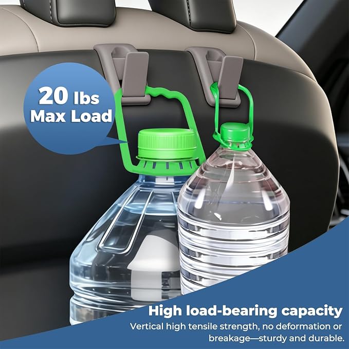 2 Packs Upgraded Foldable Car Seat Headrest Hidden Hooks for Volvo | for Volvo XC90 XC60 S90 S60 V90 V60 60/90 Series Accessories, Storage Organizer for Purse Bag Toy Bottle (Cardamom Brown) - Image 4
