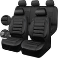 CAR PASS Breatherable Air Mesh Car Seat Covers Full Set, 3D Foam Back Support Automotive Seat Covers, All Season Car Seat Cover Fit Automotive,SUV,Sedan,Van, Airbag Compatible (Black) by CARPASS