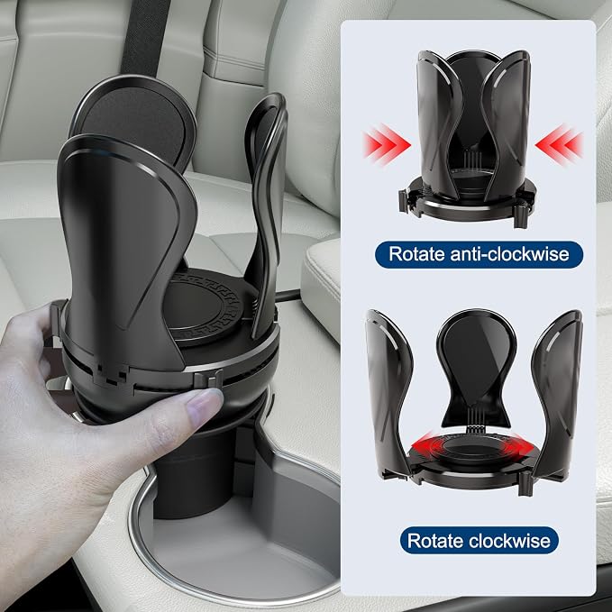 Car Cup Holder Expander, Cup Holder Extender Adapter with Expandable Arm and Adjustable Base, Compatible with Yeti Ramblers, Hydro Flasks, Stanley, Owala Most Coffee Mugs Bottles & Cups (CUP-T-1pack) - Image 7