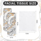 Arttown Car Tissue Holder for Cup Holder Facial Tissues 12 Pack Marble | Modern Bulk 3-Ply,Refillable Marble Print Cylinder Tissue Boxes,Fit Car Home Office School (600 Sheets Total,50 Sheets Each) - Image 2