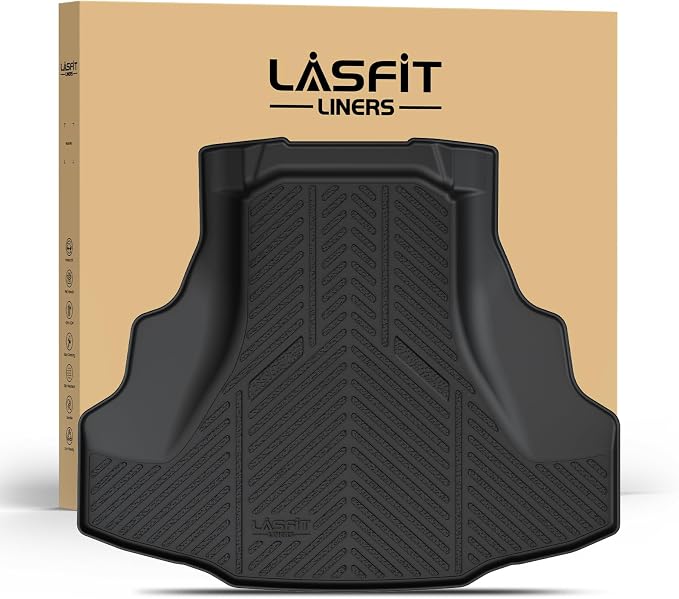 LASFIT Cargo Mat for Honda Accord 2012 2011 2010 2009 2008 (Only Sedan) | All Weather Custom Fit Anti-Slip Pet Friendly Easy Clean TPE Trunk Mat Cargo Liner (NOT for Coupe & Hybrid) by LASFIT