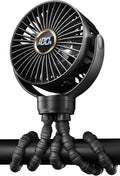 KIDEE Mini Stroller Fan, Portable Baby Fans Battery Operated, LED Display with 3 Speeds, Small Clip on Fan Desk Fan USB Rechargeable, Personal Handheld Fans for Outdoor Travel, Children Gift by KIDEE