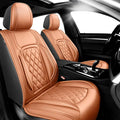 Fit Land Cruiser Premium Leather Car Seat Covers for Toyota Land Cruiser 2000-2025 2026 - Waterproof，Breathable，All-Weather Seat Cushion Protecto & Airbag Compatible, 2 Front Seat Brown by Unknown