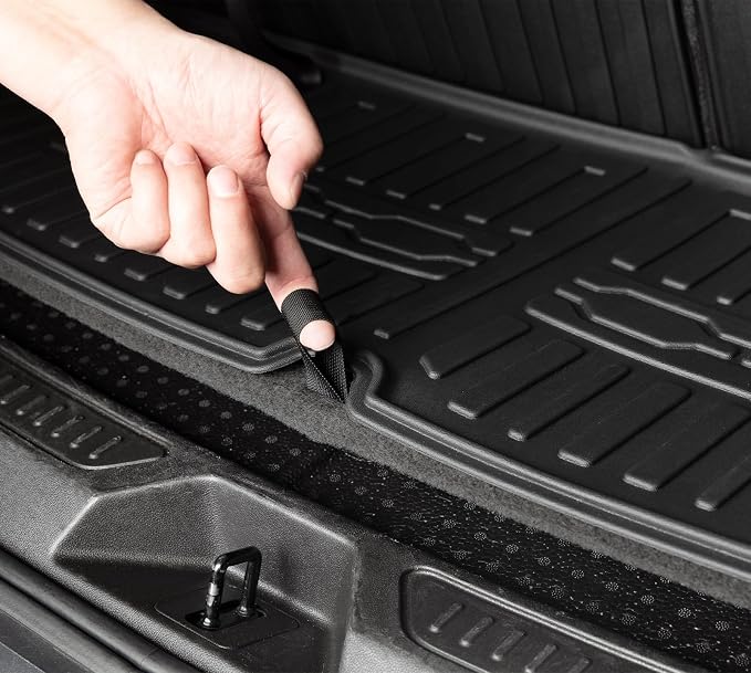 Cargo Mat for GMC Acadia 2017-2023 Accessories 6/7 Seats | One-Piece Cargo Liner & Rear Seat Back Protector, All Weather TPE, Non Slip & Odorless & Scratch Proof, Quick Clean - Image 7