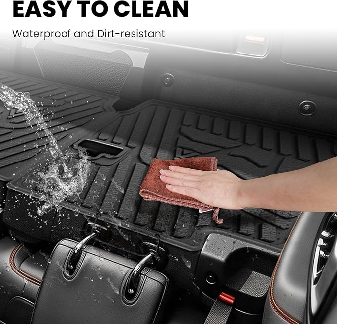 LASFIT Seat Back Mats for Jeep Gladiator JT 2020-2025 2026 | Rear Trunk Backrest Protectors, All Weather, TPE, Custom Fit Mats, Accessories, Black - Image 4