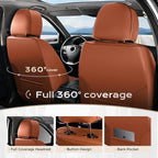 Coverado Car Seat Covers, Front Covers for Cars, Car Seat Cover Front Seats, Automotive Seat Cover, Waterproof, Leather Car Seat Cushion, Universal Interior Covers Seat Protectors for Most Cars - Image 4