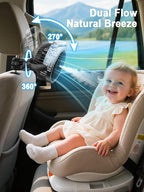 Misting Stroller Fan, 6000mAh Battery Operated Portable Fan with Light & 360° Pivoting, Personal Fans with Flexible Tripod for Baby, Office, Travel,Treadmill,Outdoors - Image 6