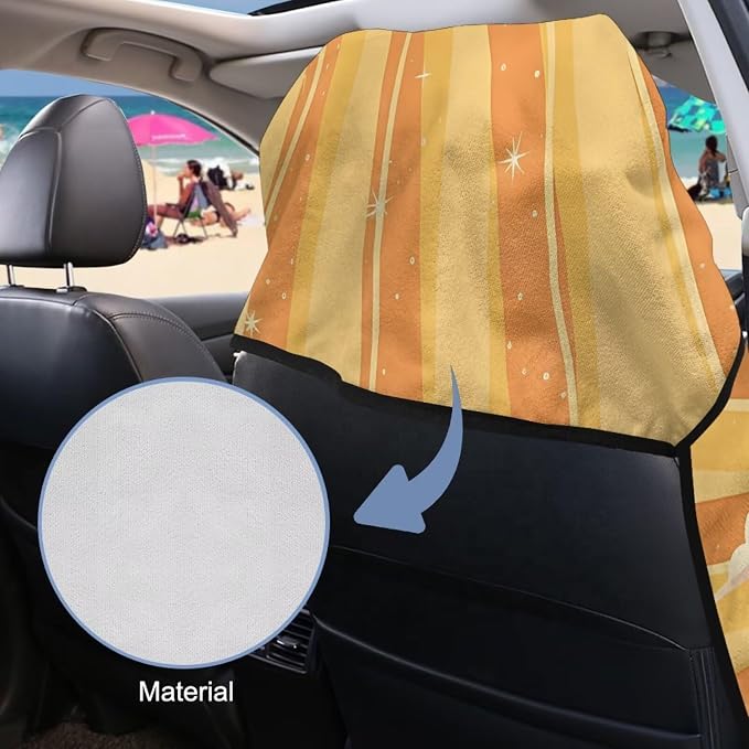 Mountain Car Towel Seat Cover 1 Piece Breathable Car Seat Cover Protector with Storage Bag Cars Accessories Easy to Installation for Trucks, SUVs, Sedans - Image 3