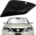 Windshield Sun Shade for Nissan Altima 2013-2018 with 360° Rotating Shaft | Custom Fit Umbrella Sunshade for UV Blocking, Interior Heat Protection, Easy Storage, UPF 50+ Cool Windshield Cover by Lonyaqui