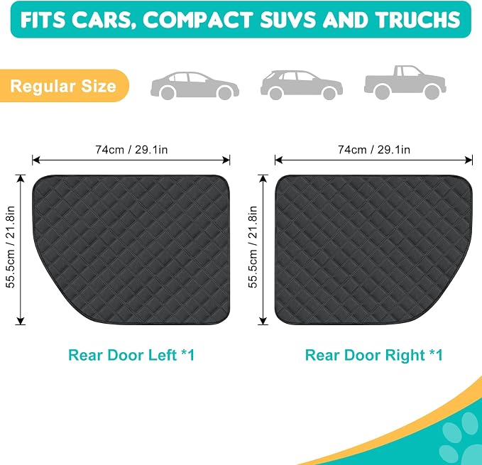Dog Car Door Protector, 2 Pack Oversized Thickened Door Protectors for Dogs and Pets, Scratch-Resistant, Waterproof, Stain-Resistant Door Covers for Car/SUV/Truck, Universal Size - Image 5
