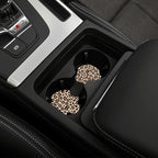 Leopard Cheetah Print Steering Wheel Cover 15 Inch + 2pc car Coasters | Universal Anti-Slip Breathable Animal Print Matching Set for Men Women - Image 8