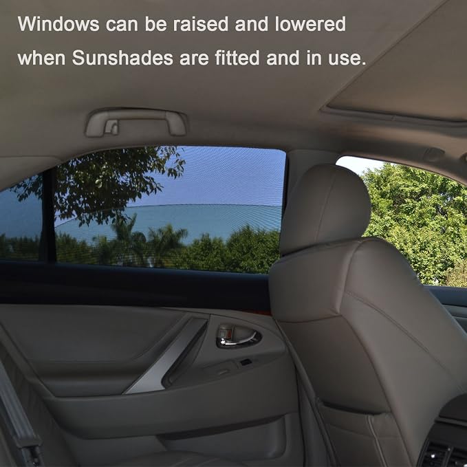 TFY Universal Car Rear Side-Door Square-Window Sunshades - for Vehicles with Side Windows 29.5Inch - 41.5Inch W x 19Inch H (Regular Rectangular Window) | Universal Fit | Sunshade | Glare reduction | Easy installation | Secure hold | Lightweight & porta... - Image 4