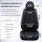 Coverado Seat Covers Full Set, Breathable Leather Car Seat Cover,Universal Car Seat Protectors, Seat Cover Waterproof, Front and Rear Seat Cover Fit Most Cars, BlackRed - Image 6