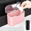 UYYE Car Trash Can, Car Garbage Bin with Lid & Handle - Leak-Proof Mini Trash Can for Car, Truck, SUV - Essential Car Accessories for Organization (Pink) by UYYE