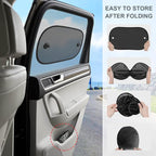 DIZA100 Car Sun Shade, 2 Pack Window Shade for Baby Universal Cling Sunshade for Side Window Sun Glare and UV Protection for Kids/Adults/Pets - 20''x12'' Fits 98% Cars(Suction Cup Stick) - Image 5