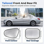 Car Side Window Sunshade, Static Cling Blackout Privacy, Universal Fit | Tool-Free Static Cling Install in Seconds, Thick Blackout Coating Blocks Light & Heat, Full Privacy for Camping & Travel, Fit - Image 6