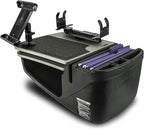AutoExec AE-GMCD-PI-TAB-PS-GT GripMaster Car Desk for Your Vehicle Workstation and Mobile Office, Grey with 400 watt Power Inverter, Tablet Mount and Printer Stand | 400 Watt Power Inverter, Tablet Mount, Printer Stand, Vehicle Workstation and Mobile O... by AutoExec