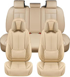 Coverado Car Seat Covers, Seat Covers for Cars, Waterproof Leather Auto Seat Protectors, Leather Car Seat Cushion, Car Interiors Accessories Universal Fit for Most Cars - Image 6