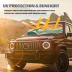 Vintage Wave Car Windshield Sunshades Ocean and Sun Red Blue Heatshield Front Window Car Sun ​Shade Windshield Blocks UV Rays Sun Visor Protector for Car Sedan Truck SUV Accessories 59x31.5 Inch - Image 5