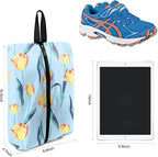BeeGreen Shoe Bags 6 Pack Flower Design for Travel with Handle as Packing Organizers for Suitcase and Luggage | Portable Nylon Storage Accessories for Vacations, Essential Gifts for Women and Men​ - Image 2