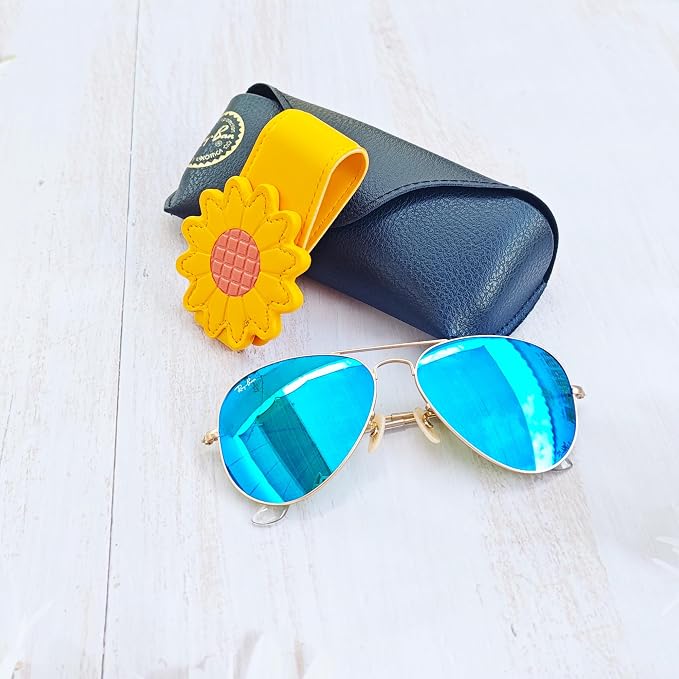 CATCH ON Cute Sunglasses Holders Organizers Accessories for Car Visor | Faux Leather Ticket Card Clip - Image 3