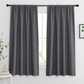 RYB HOME Extra Wide Blackout Curtains for Bedroom Living Room 63 inch Long | Thermal Insulated, Privacy, Drapes for Large Window, Triple-weave Fabric, For Better Sleep, W70 x L63, Grey, 2 Panels by RYBHOME