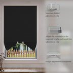 Myshade Arch Window Shades Half Circle Blackout Cellular Shades Cordless No Drill Blinds for Windows Half Moon Honeycomb Fabric No Tools Room Darkening Shades Easy Install (1PCS Black 96" W X 48" H) - Image 4