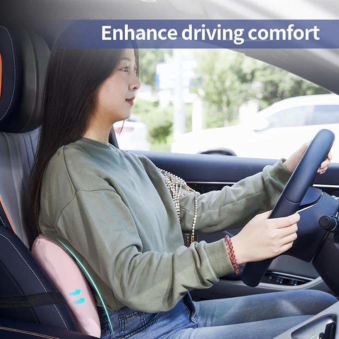 Cooling Lumbar Support Pillow for Office Chair,Memory Foam Car Back Cushion | Cool-Touch Lumbar Pillow Lower Back with Adjustable Straps, Ergonomic Chair Back Pillow for Office, Car, Gaming Chairs - Image 5